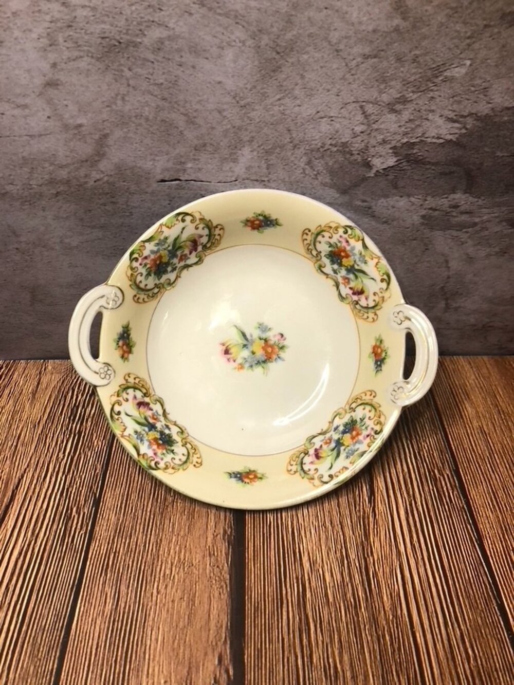 Antique Vintage Early 1920s Noritake Morimura Japan Porcelain Bowl Floral